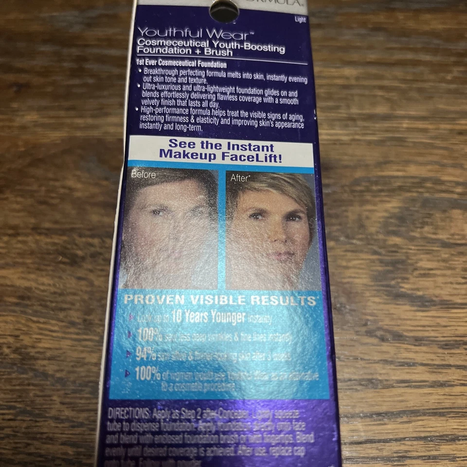 Physicians Formula Youthful Wear Youth Boosting Foundation Light 7557 Rare - Image 2 of 2