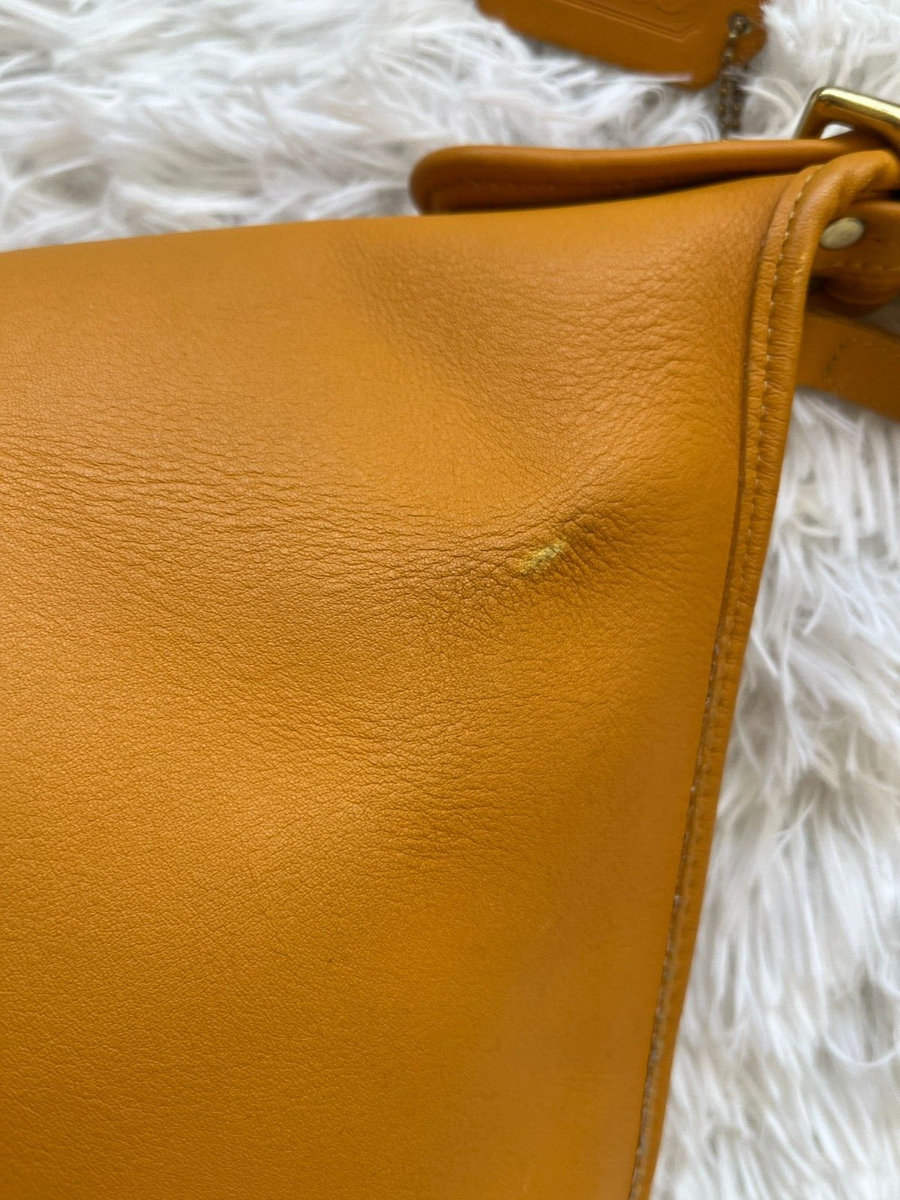 バッグ Vintage Coach XL Duffel Sac Yellow VINTAGE COACH DUFFLE SAC BUCKET SOULDER BAG PURSE #9085