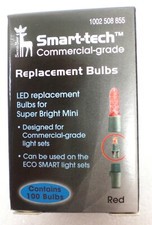 Santa's Best Smart-Tech ECO Smart 100ct 7mm LED Bulbs RED  997009HO  55