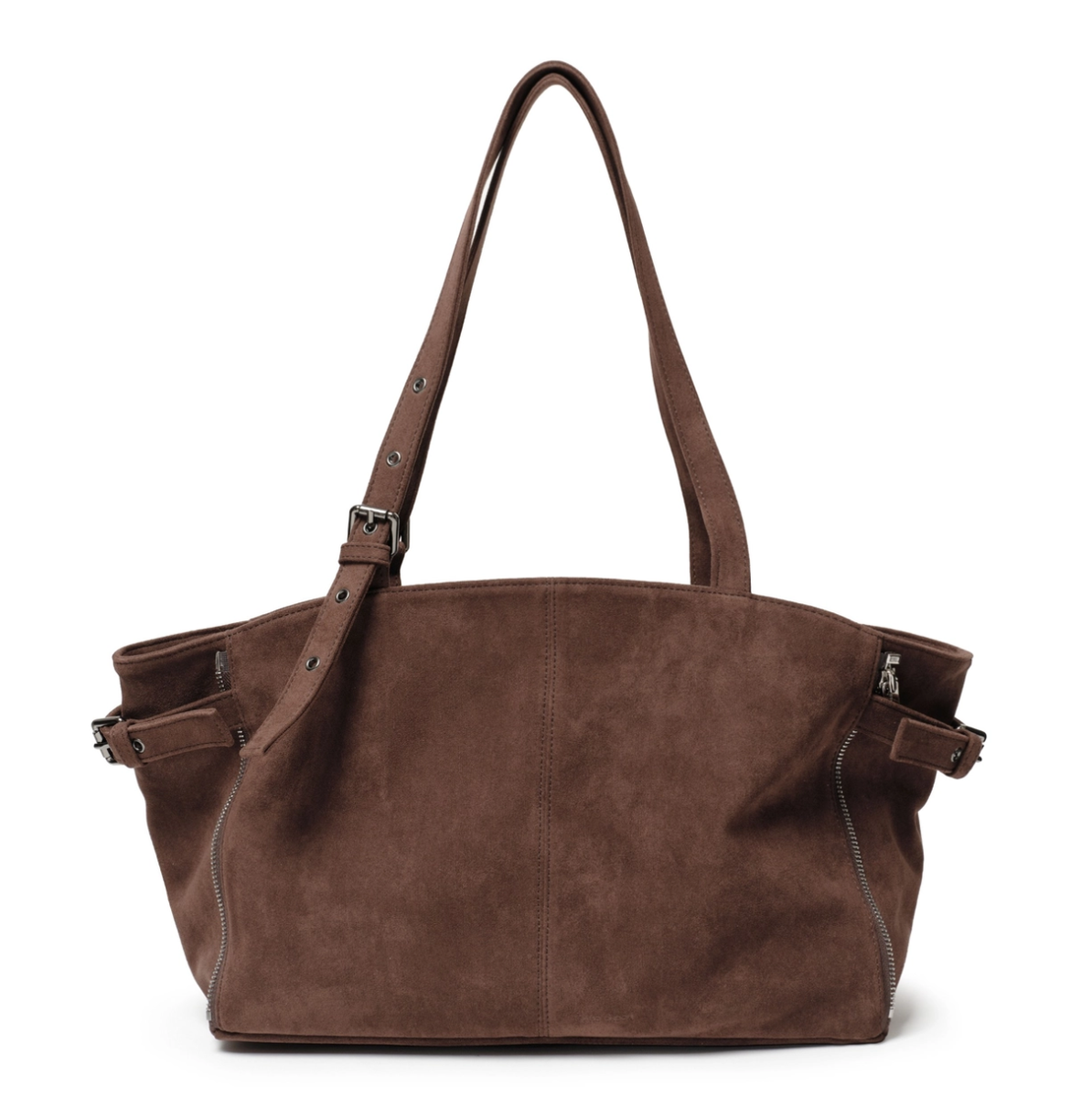 日本未入荷☆Folded Bag Suede_5 colors/autt SAMO ONDOH Zipper Shopper Bag M - Suede brown, 16