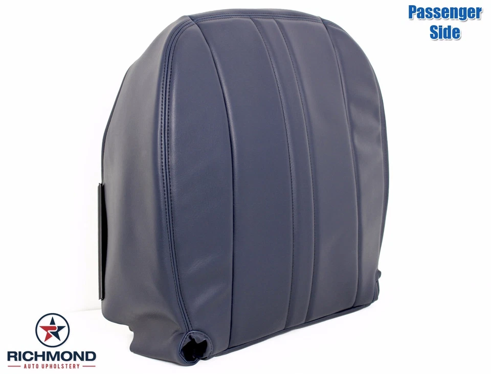 1998 1999 GMC Savana грузовой фургон - со стороны пассажира низ виниловый чехол на сиденье темно-синий - Изображение 4 из 4