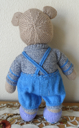 Hand knitted teddy bear soft toy TeddyBear 11 - 15 inch flowerpower37-uk - Picture 5 of 5