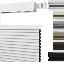 Changshade Cordless No Drill Top Down Bottom Up Cellular Shades Honeycomb Blinds
