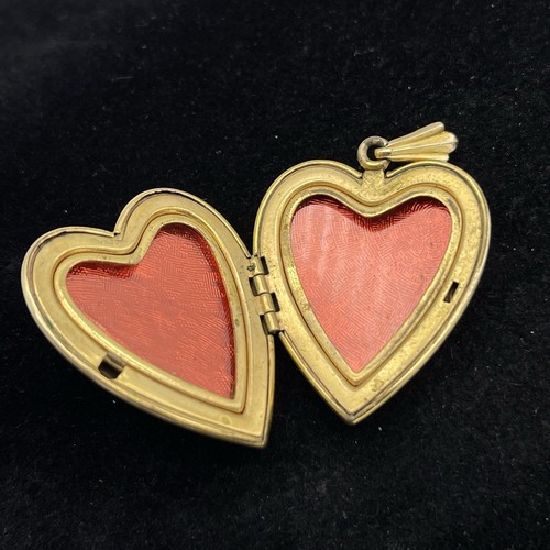 Vintage 12K Gold Filled MOP Herz Medaillon Anhänger signiert Speidel 50er Jahre - Bild 7 von 11
