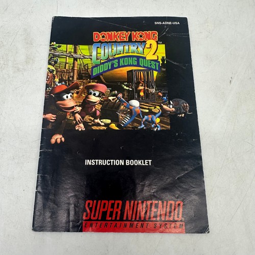 Donkey Kong Country 2: Diddy's Kong Quest (Super Nintendo SNES) w/ MANUAL TESTED - Afbeelding 6 van 7