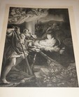 Late 1800s, "La Notte" by Antonio da Correggio, Black and White, Vintage Art — photo 1