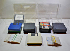 45 Diskettes 3.5" 1.44MB IBM formatted with 2 clear storage cases H1