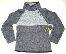NWT XERSION Boy's Pullover Charcoal Melange Invisible front pockets Size XXS 4/5