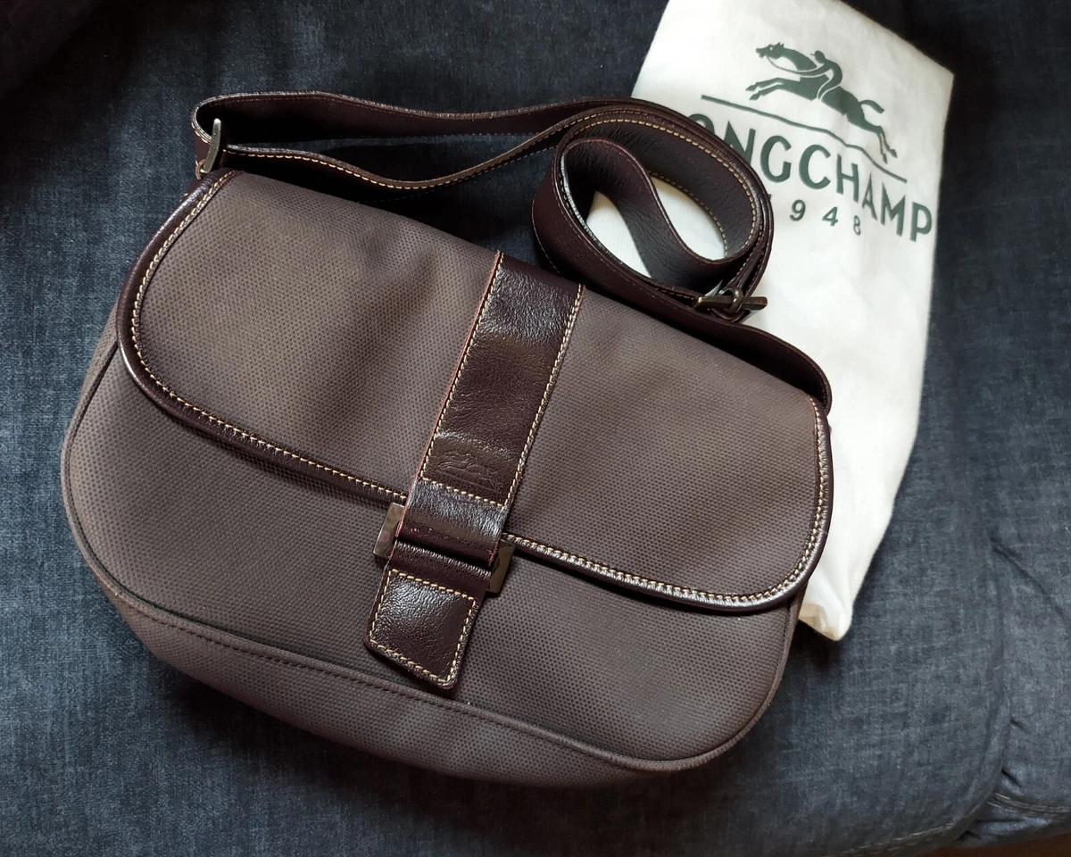 Longchamp Brown Shoulder Crossbody Bag Made in France Includes Dust Bag