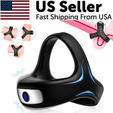 Men Penis Cock Ring Vibrator G-Spot Dildo Massager Sex Toys For Women Couples