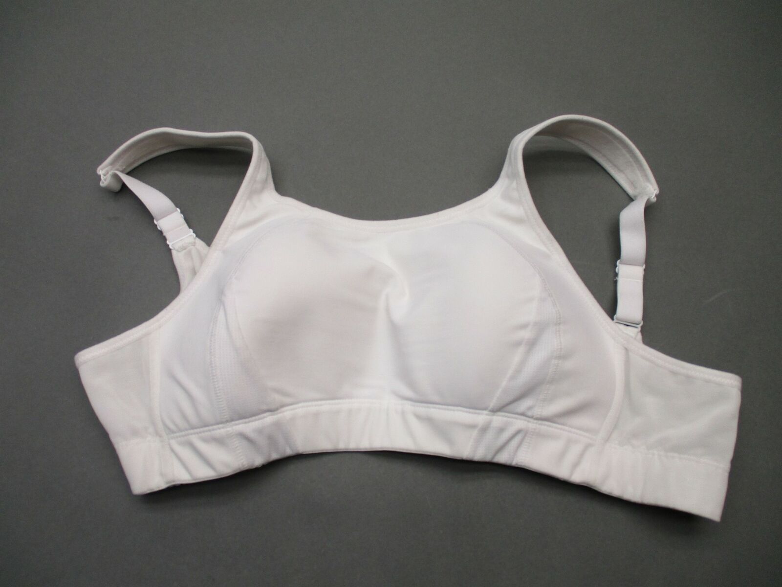 34B Unbranded Womens White Athletic Wireless Padded Back Closure