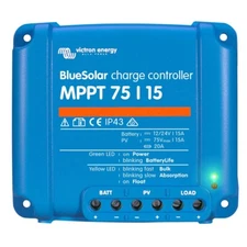 Victron Energy, Blue Solar MPPT Charge Controller - 75V - 15AMP - UL Approved