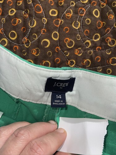 J.Crew Women's Shorts Size 14 Solid Color Green - Picture 10 of 11