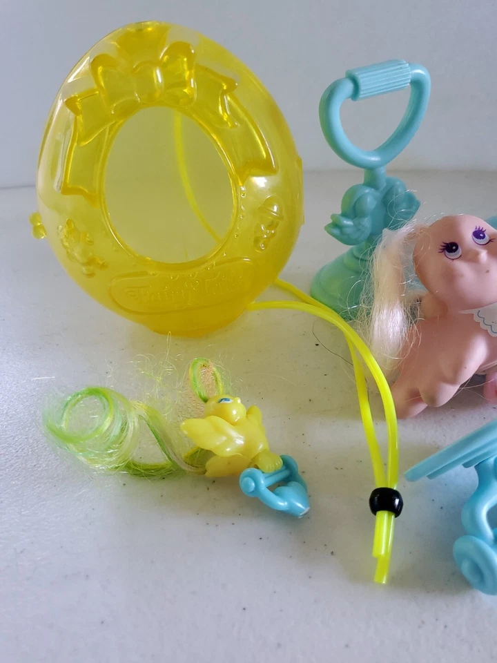 My Little Pony COLAS DE HADAS Lote 4 Pájaros De Colección Pelo Largo Años 80 Con Perca y Huevo Foto 3 de 4