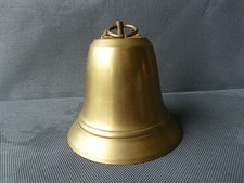 Ancienne cloche en laiton avec mécanisme, art populaire old french