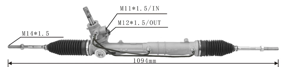 Power Steering Gear Rack 16232-13580 4001.81 For Peugeot 308 408 Partner 1.6 LHD - Image 2 of 4