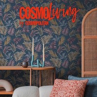 Vliestapete Tropen BläTter Schwarz Gold Metallic 79108-6 Cosmoliving (5,24€/1Qm)