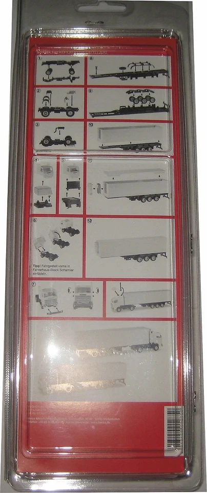 Herpa H0 1/87 012850 Minikit Scania 142 con rimorchio refrigerato - KIT - Immagine 3 di 3