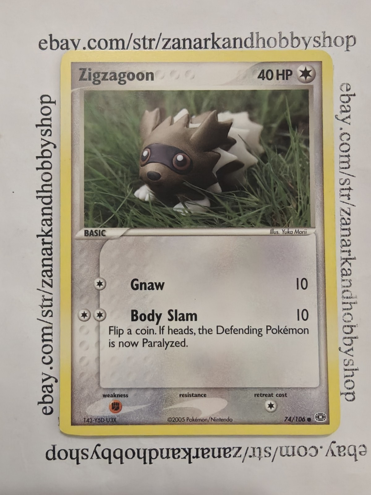 Pokemon Zigzagoon 74/106 Emerald NON HOLO LP