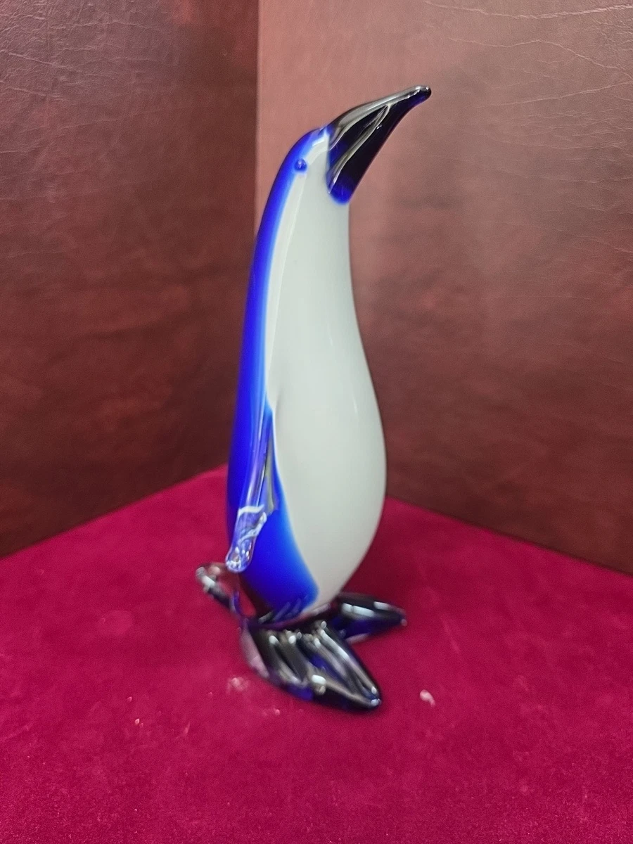 Murano 27cm ペンギン置物 ムラーノガラス Italy ペンギン 高さ21,8cm Glass Murano Formia FigurineI Penguin 送料込 ヴィンテージ 工芸品