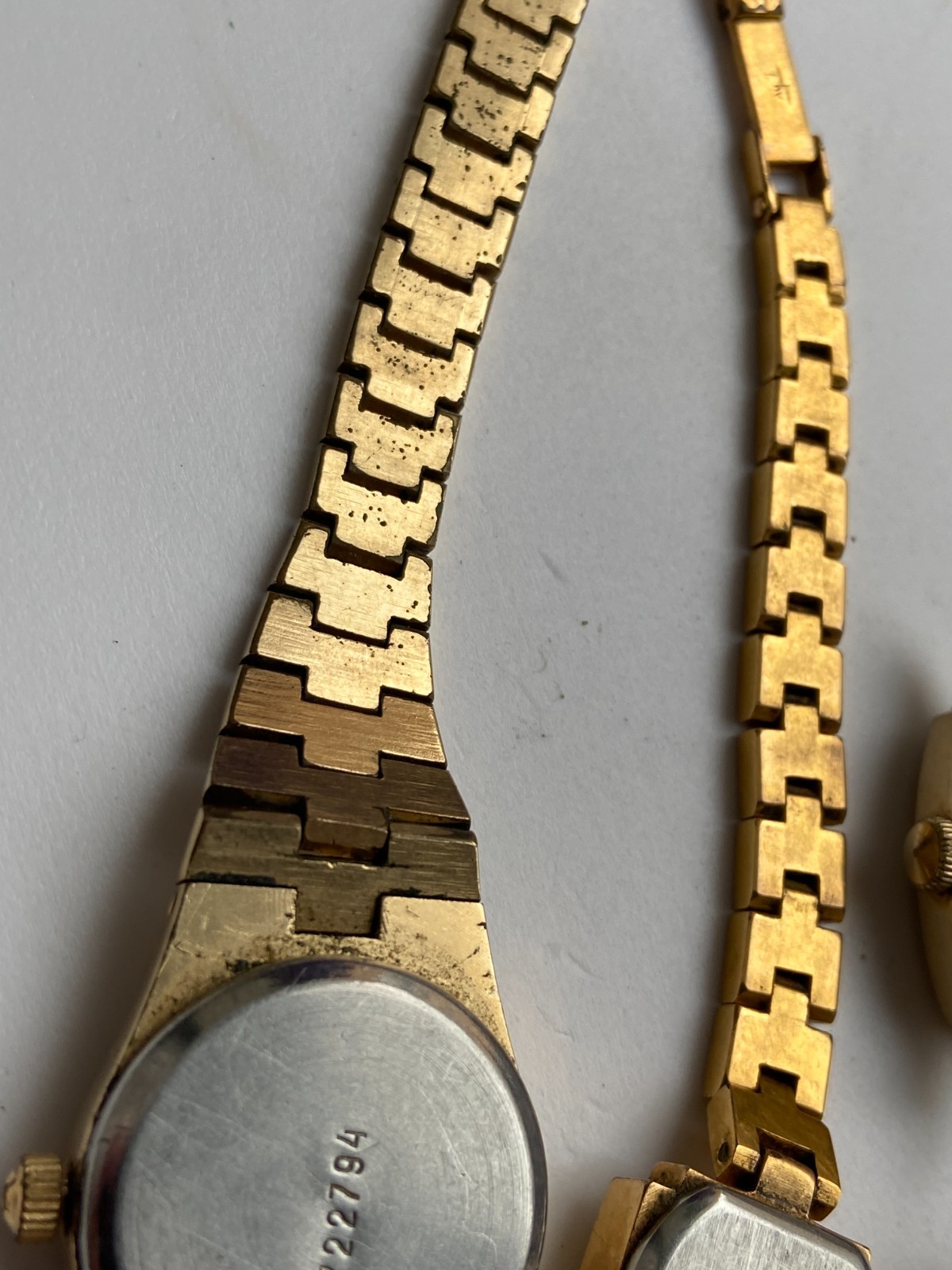 Vintage WRIST WATCH SCRAB AU G GOLD PLATED 10 MICRONS 137 GRAMS G PLAQUE