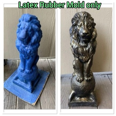 LATEX RUBBER MOLD  Lion Sitting On A Ball YKM-L5055 H. 18 