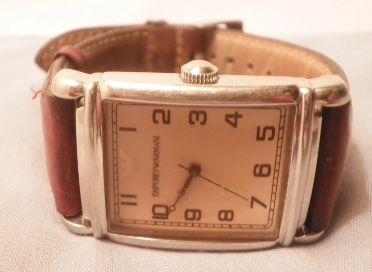 Emporio Armani Rectangle Stainless Steel Case Wristwatches  display picture 1