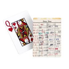 Library Book Playing Cards Vintage Design 54 Card Deck Poker Size USA Made