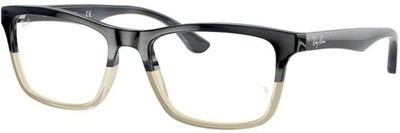 NEW Ray Ban RB5279 5540 Mens Grey Horn Rectangle Modern Eyeglasses Frames 55/18