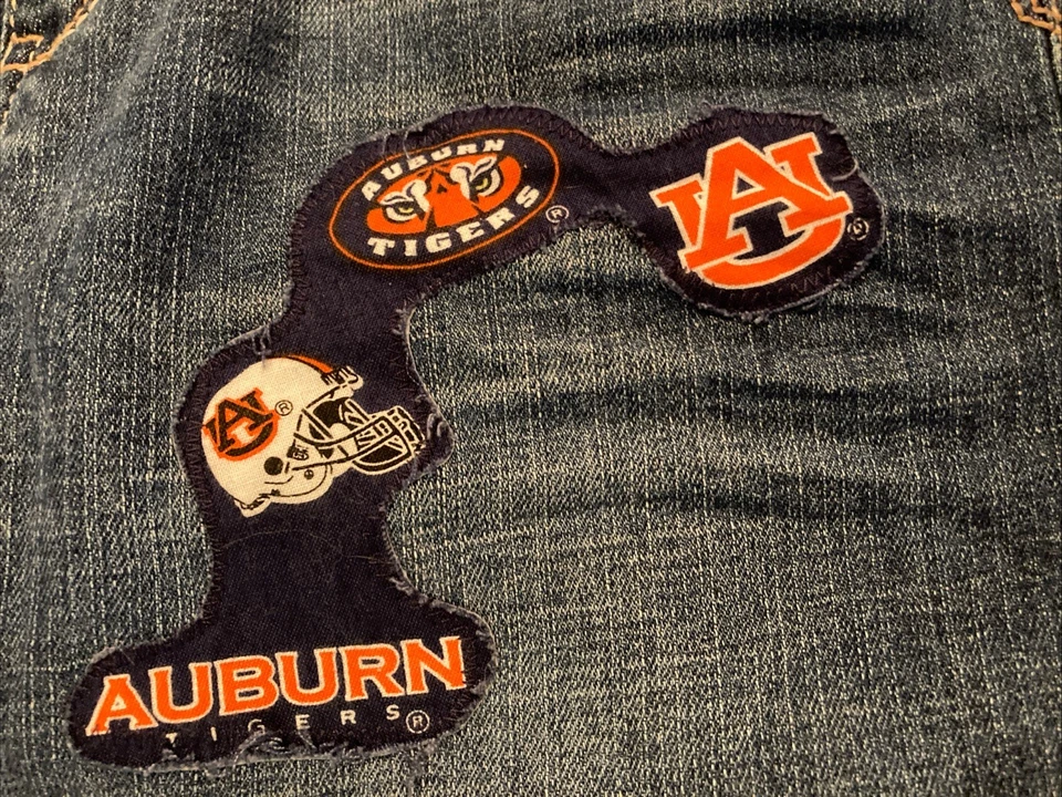 Falda vaquera azul justicia de los tigres castaño rojizo etiqueta 16 talla 29 x 17 Foto 3 de 4