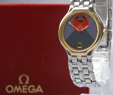 Omega De Ville Symbol Quartz Cal.1436 Multi-Color Dial GP Bezel 34mm Men’s Watch