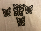 Vintage Black Cast Iron Butterflies Trivets Set Of 4 Made in Taiwan — photo 2