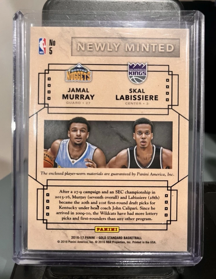Panini Gold Standard 2016-17 - Memorabilia, Jamal Murray, Skal Labissiere 9/15 Foto 2 de 2