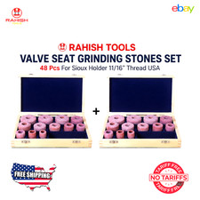 New Valve Seat Grinding Stones Set 48 Pcs For Sioux Holder 1116 Thread Usa New Valve Seat Grinding Stones Set 48 Pcs For Sioux Holder 1116 Thread Usa