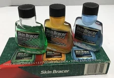 Skin Brace Three After Shave Set by Mennen 1.5 oz  Glass Bottle