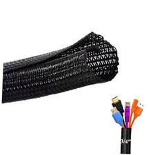 3/4" Split Wire Loom Cable Sleeve Wire Cover Wrap Protector Cord 10ft - 3/4"