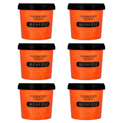 6X Morfose Blondierpulver Blondierung Bleaching Powder Blau 1000ml Anti-Rot