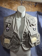 VINTAGE COLUMBIA UTILITY HUNTING FLY FISHING TRAVEL VEST LARGE