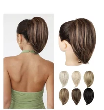 Ponytail Extension 10" Clip in Synthetic Chestnut Brown Christmas,New Year Party