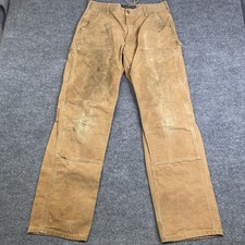 Vintage Carhartt Pants Mens 34x34 Brown Double Knee Work Carpenter USA