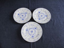 August Warnecke Porzellan Friesisch Blau 3x Teller Kuchenteller 18,7 cm