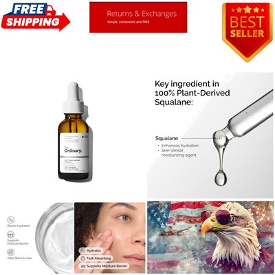 Non-Comedogenic Squalane Oil - Lightweight Hydration for Skin & Hair, 1 Fl Oz