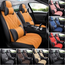 Deluxe Leather Car Seat Covers Full Set Interior Protector Non-slip For Toyota Deluxe Leather Car Seat Covers Full Set Interior Protector Non-slip For Toyota