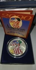 2000 American Eagle Silver Dollar 1oz Fine Silver in Full Color w/Box & COA
