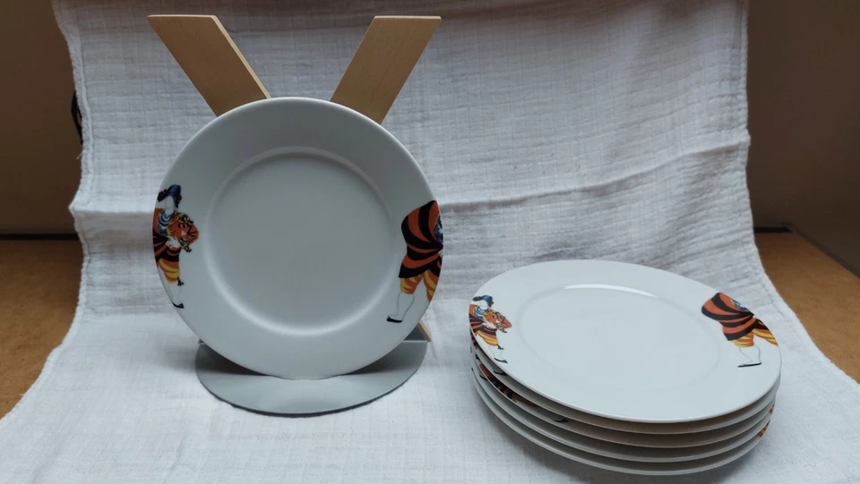 1 Assiette 19cm dessert / fromage porcelaine bohème TORERO PICASSO 2004 - Photo 3/3