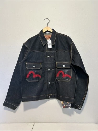 Evisu No Wash type 2 selvedge denim jacket Buckle Back Cinch NOS New With Tags - product listing photo