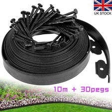 10m Garden Edging Border with 30 Pegs for Flower Beds Edging, Grass Edging HOT