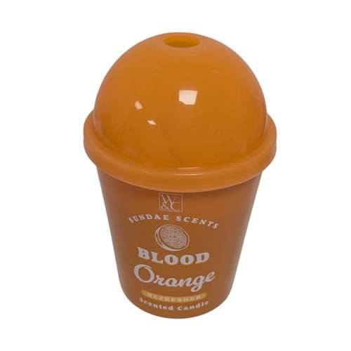 Vela Perfumada Refrescante Naranja Sangre 15cm Base Vidrio Tapa Silicona Regalo Hogar - Imagen 6 de 9
