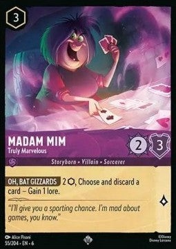 Lorcana Madam Mim - Truly Marvelous 6AZS-055 Super Rare Englisch NM