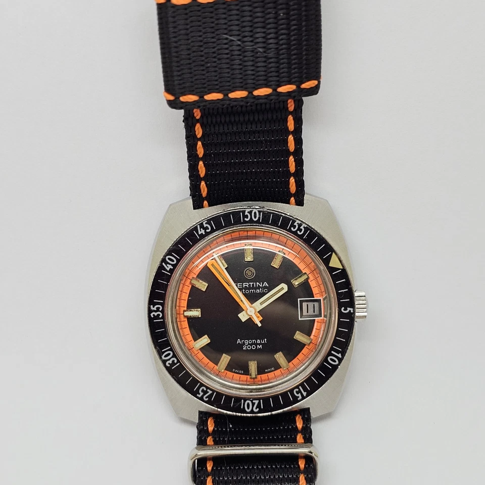 Certina Argonaut 5801-223 Automatic Black And Orange Watch - image 2 of 4